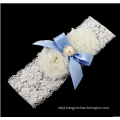 Best selling Beautiful Blue Lace and Bow Wedding Bridal Garters Exquisite Elastic Wedding Garter